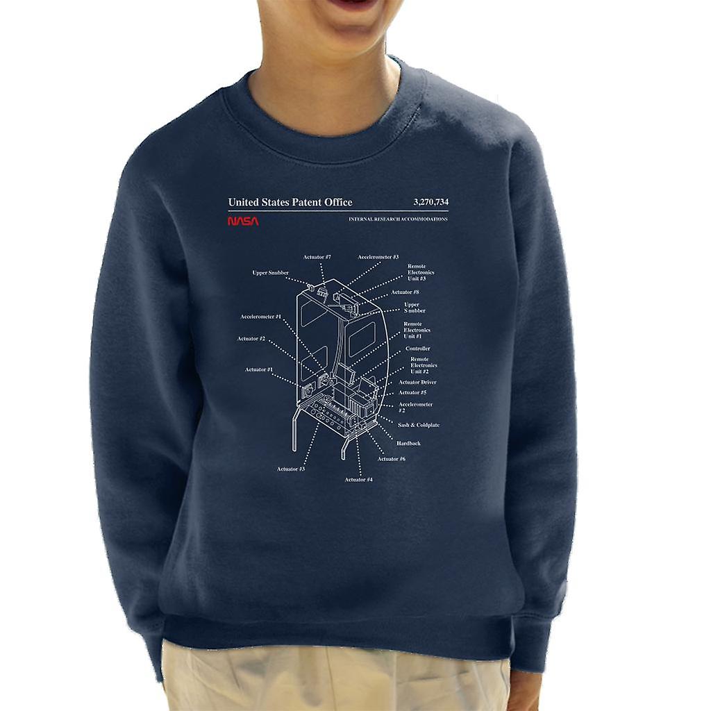 NASA Internal Research Accommodations Blueprint Kid's Sweatshirt