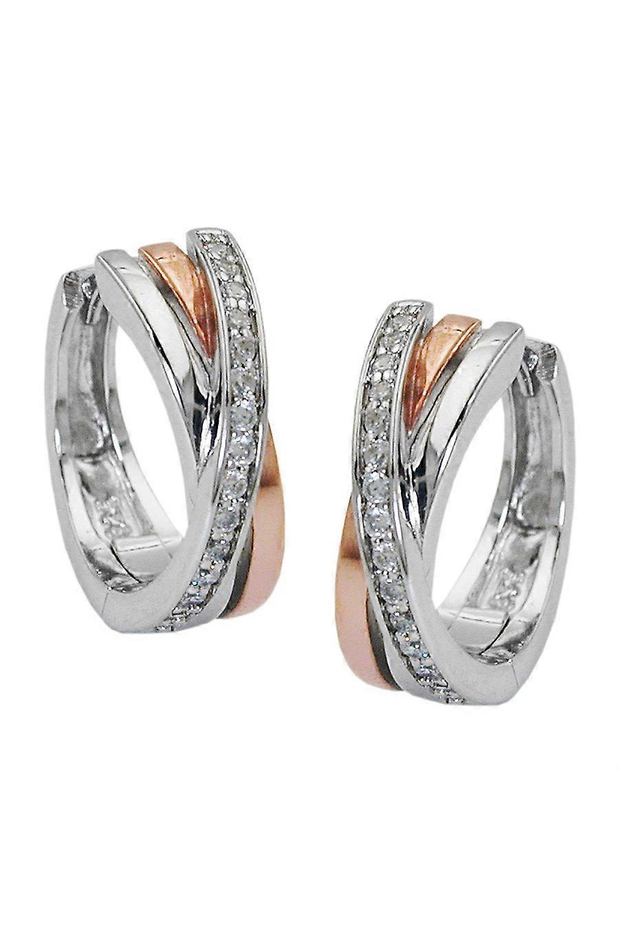 Hoop Earrings With Zirconia Silver 925 - Gl93456