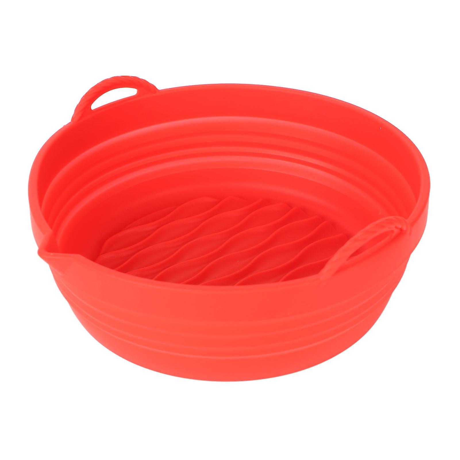 Foldable Round Wave Stripe Heat Resistant Reusable Deep Fryer Pan