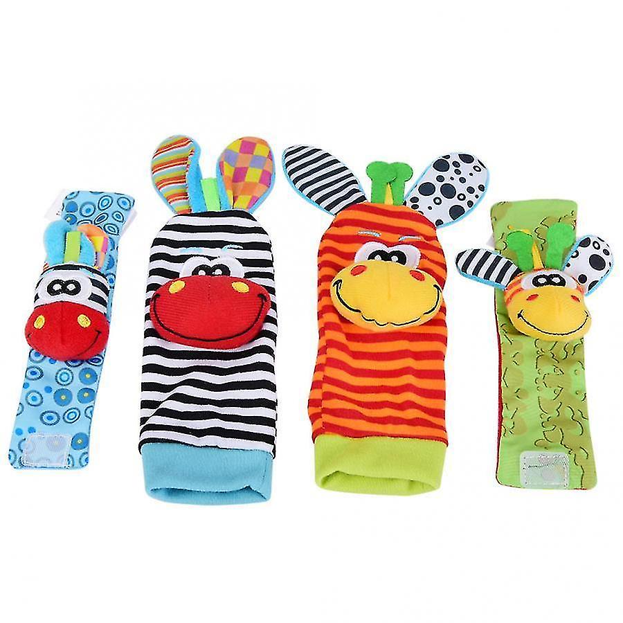 As pic 173 Baby Rattles Toy 0 12months Wrist Strap Rattles Animal Socks Toy New