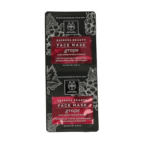 Express Beauty Anti-Wrinkle Face Mask With Grape 2 units of 8ml