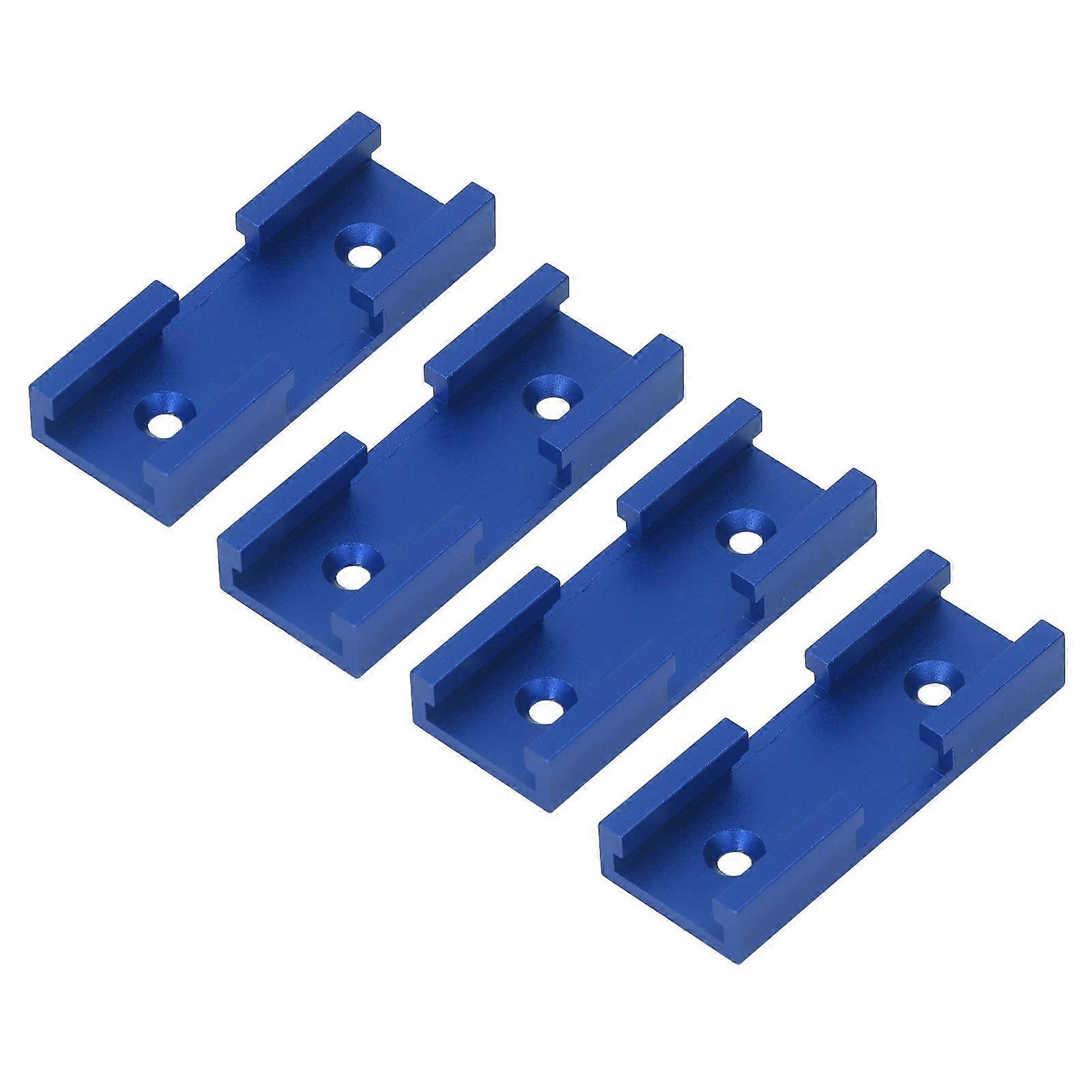 4PCS T Track Intersection Parts Aluminum Alloy Woodworking Cross Track Connector for Carpenter Blue 