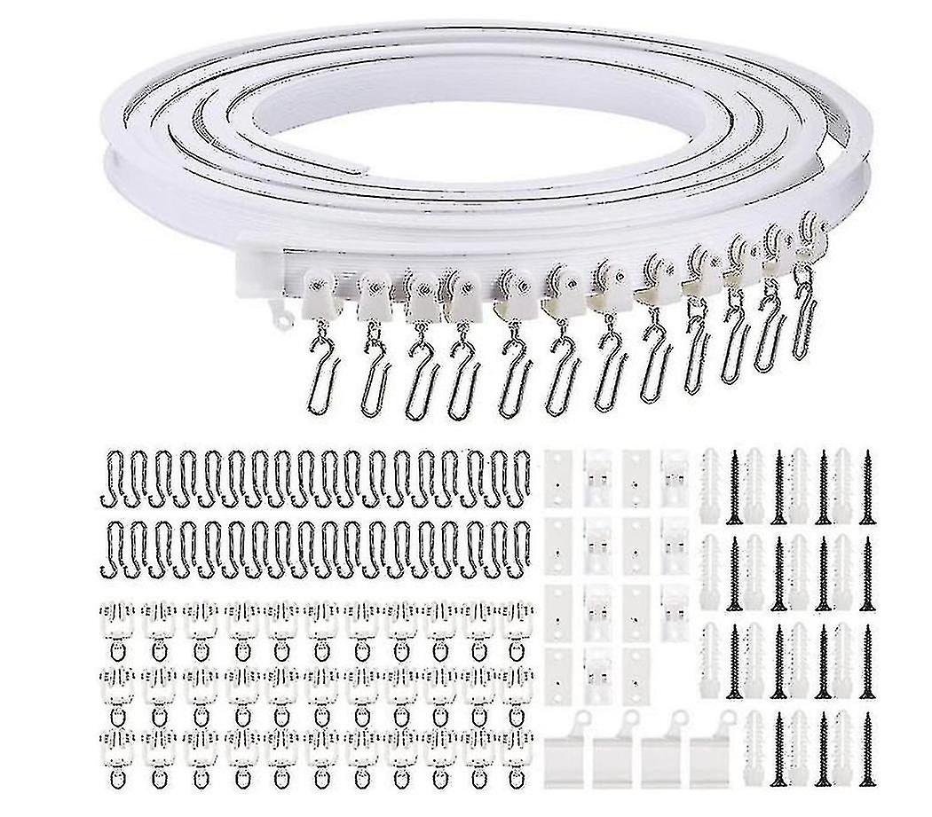 2023 5 meters bendable ceiling curved curtain track flexible ceiling curtain