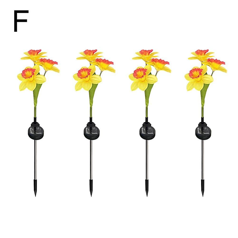 Solar LED Lighted Daffodil Decorative Garden Stakes LED Artificial Sprite Light