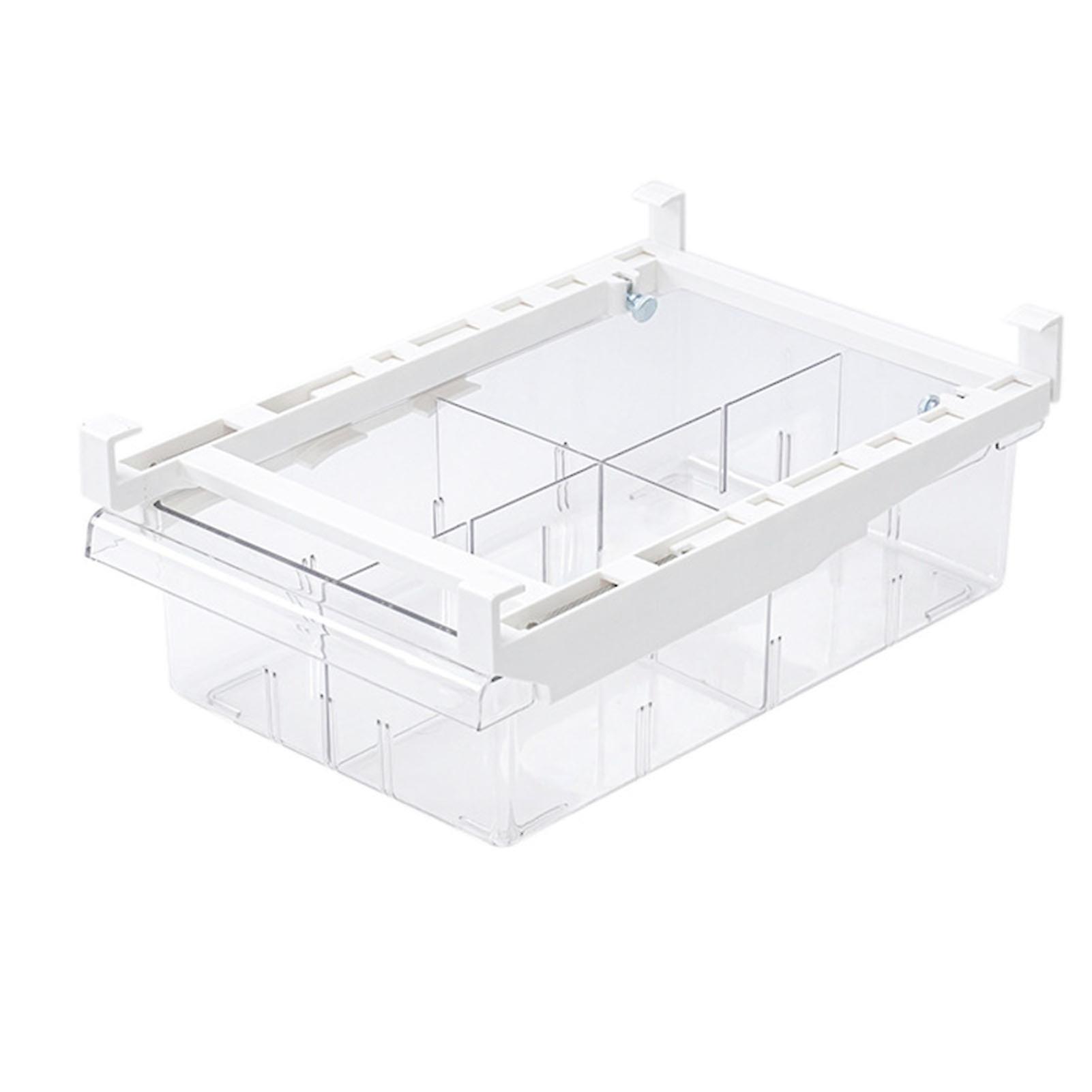 Fridge Drawer Box Transparent Multi Grids Pull Out Refrigerator Organizer for Fruit Vegetable Egg