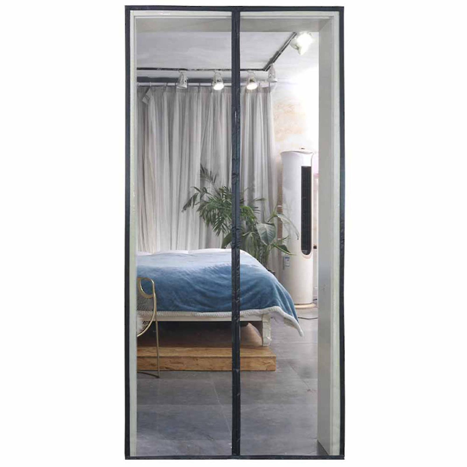 Magnetic Mesh Door With Full Frame Sliding Glass Door Fit Door Size 85*205cm