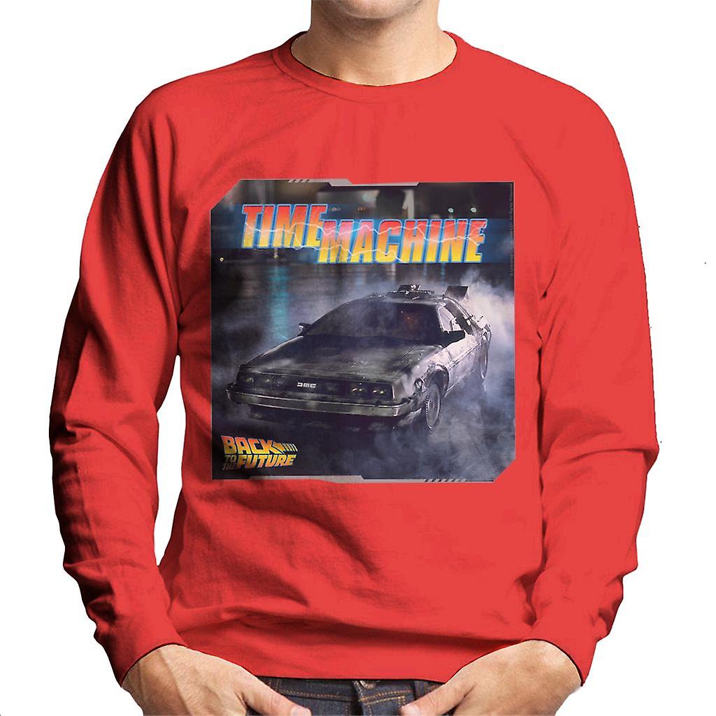 Back to the Future Time Machine Lightning Logo Men's Sweatshirt