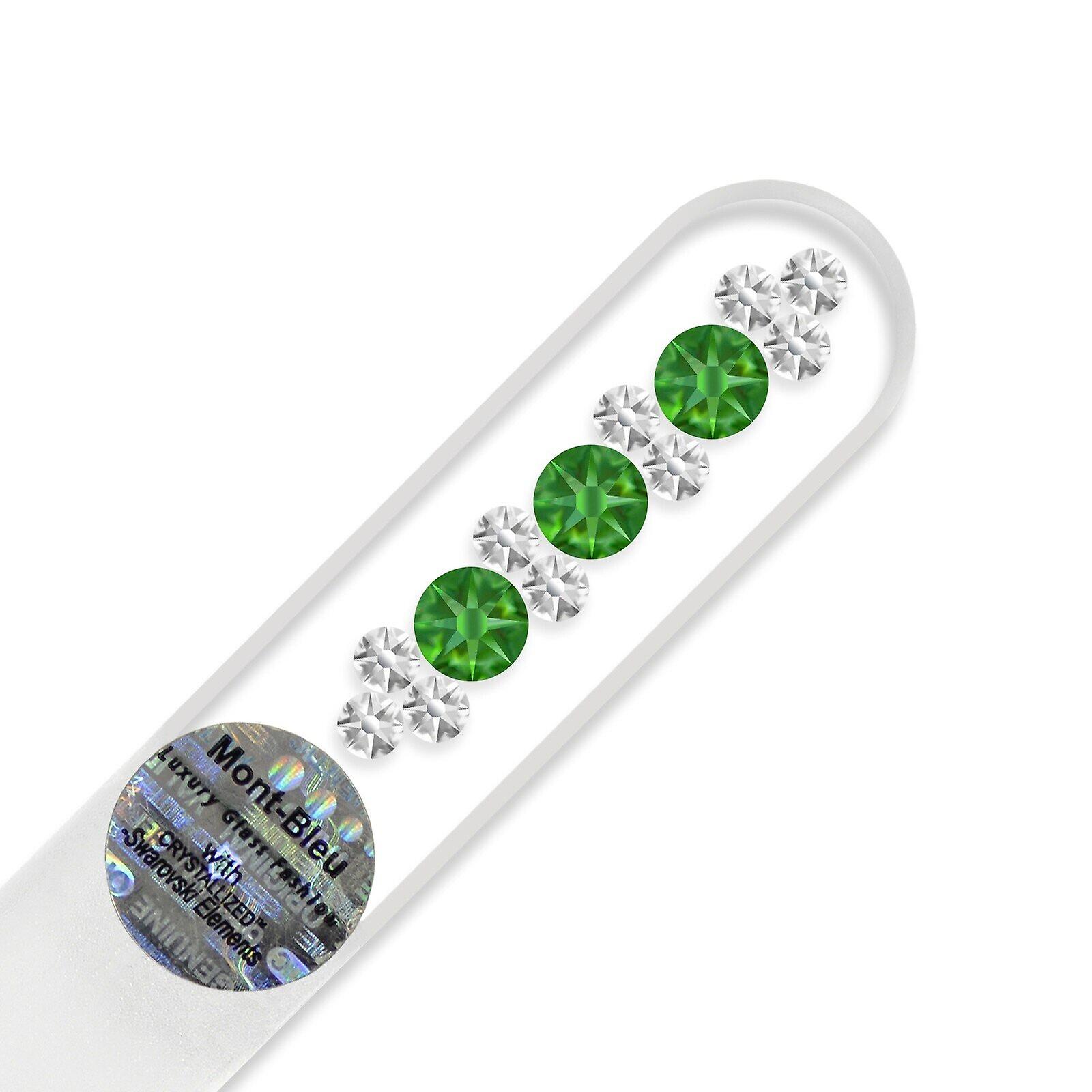 Purse size nail file OR-S - Fern Green - Crystal