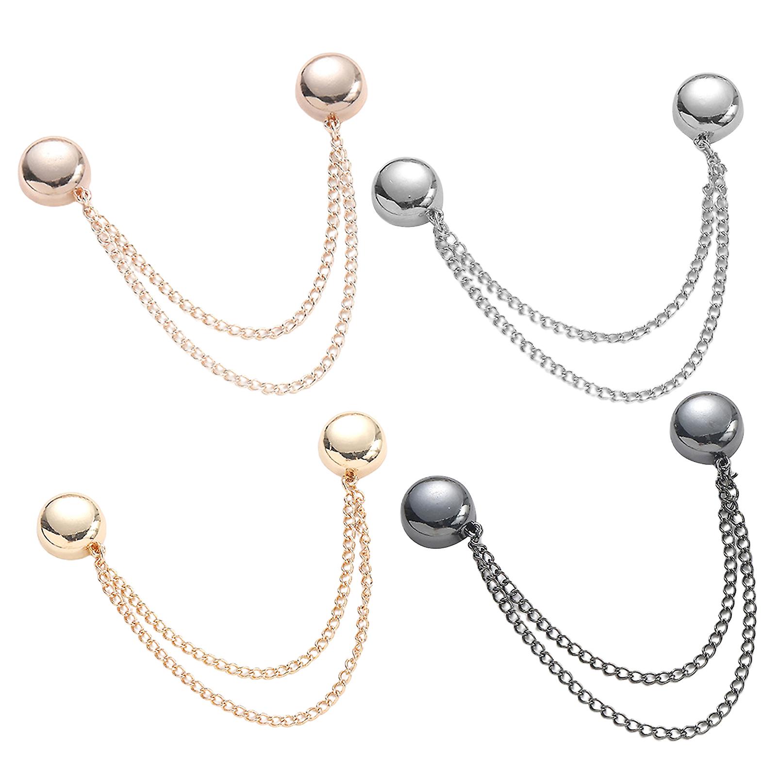 Fashion Magnetic Clothes Clip Portable Powerful Hijab Magnets with Chain for Trousers