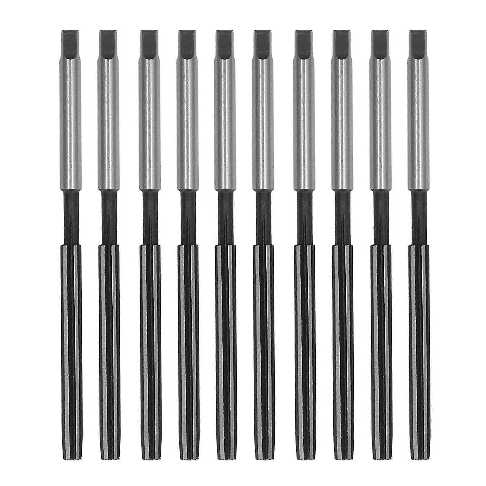 10Pcs US Standard Hand Reamer 9SiCr Hand Milling Cutter Tool for Precise Reaming 1/8in