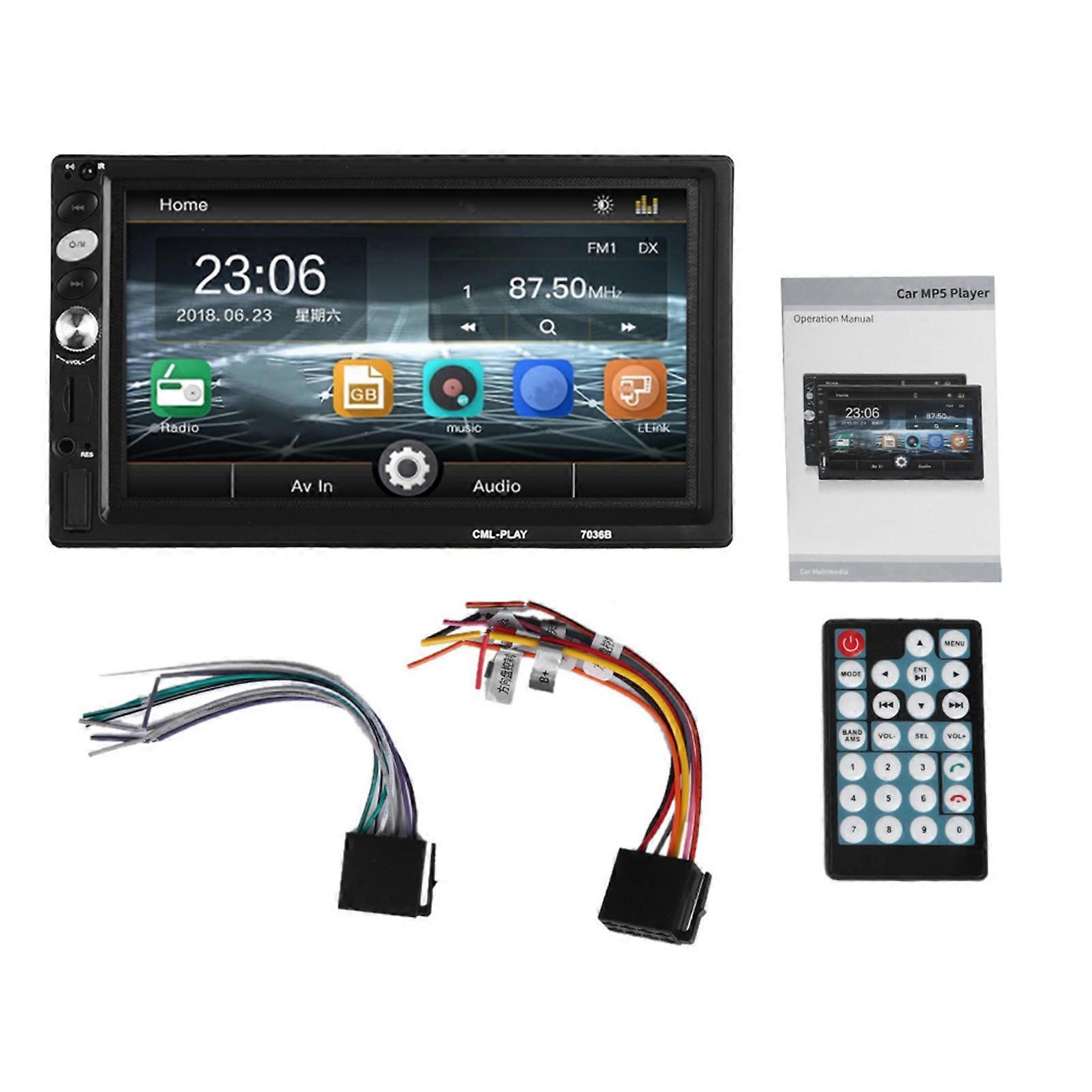 7in Car Radio Stereo Double 2Din HD Bluetooth Phone Interconnection MP5 Player for Android E2U505