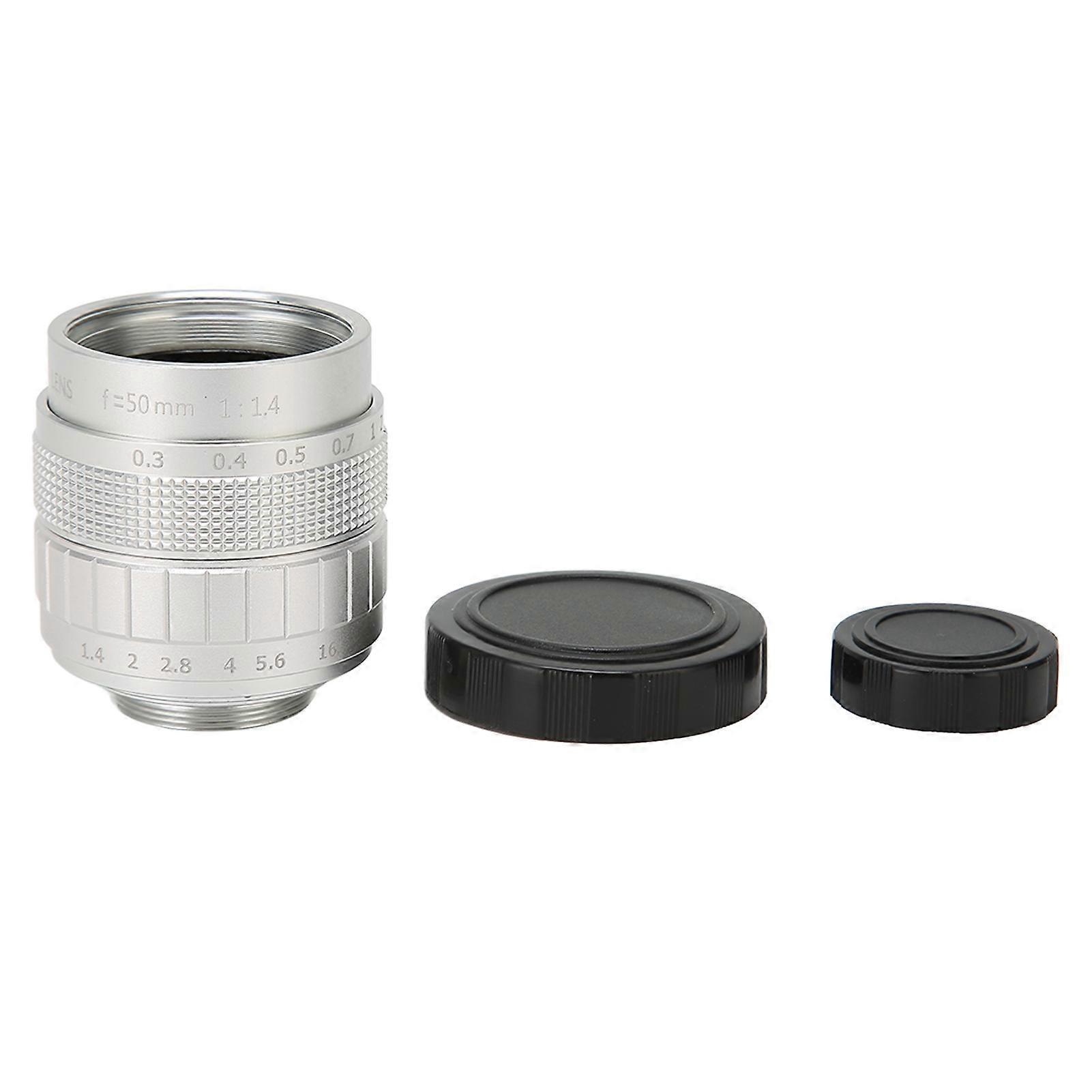 Objectif principal à mise au point manuelle 50 mm F1.4 HD 2/3 pouces FA, objectif de caméra à mise au point manuelle pour caméra de microscope vidéo industriel