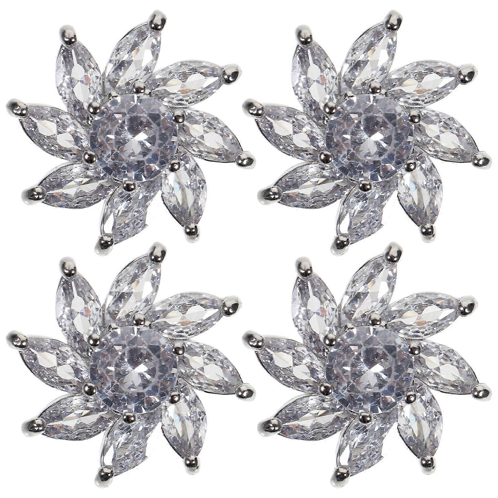 4pcs Attractive Cardigan Button Decorative Buttons Exquisite Coat Buttons