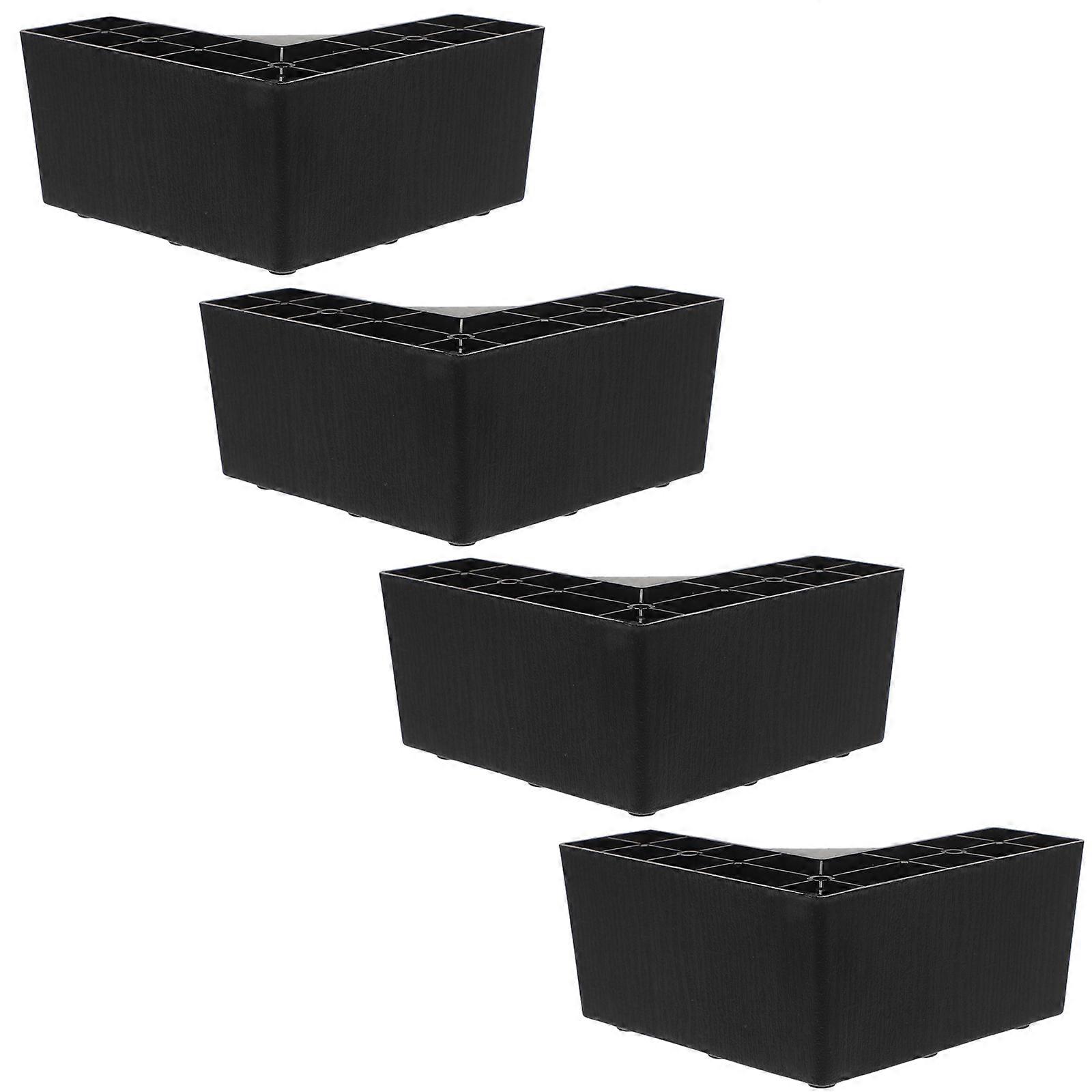 4 stk. plastmøbelben L-formede sofaben, sengben