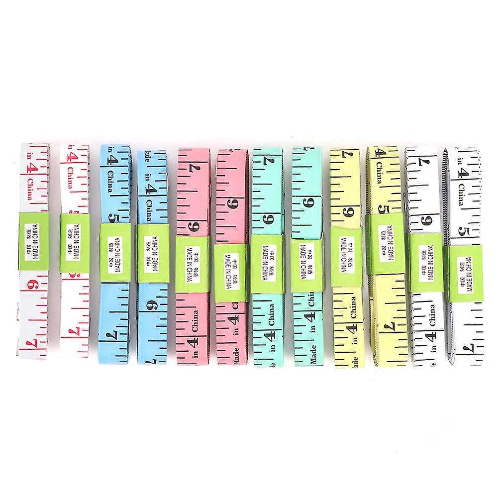 12pcs 150cm/60" Body Measuring Ruler Sewing Tailor Measuring Tape Soft Flat Sewing Ruler YEMAA