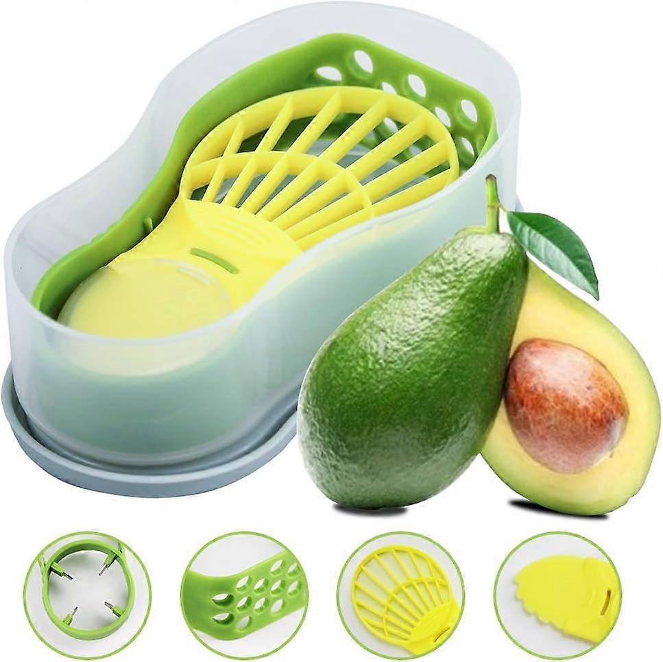 2025 New 5-in-1 Multi-Functional Avocado Tool Set | Avocado Keeper, Cutter, Slicer, Masher, Pitter, Peeler | Container Remove Pit Scoop Slice Mash