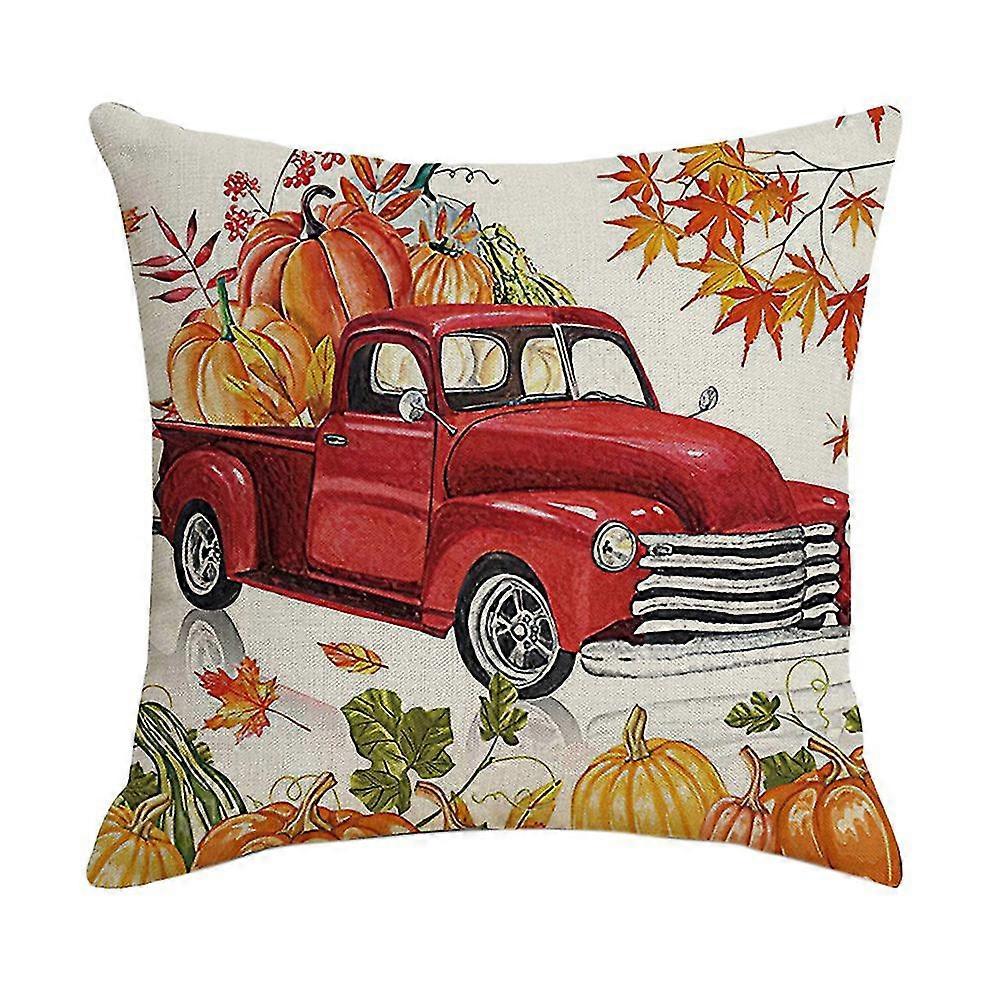 Pumpkin Square Pillowcase Home Decor Linen Pillow Cases Cushion Covers for Sofa Car Small Pattern G