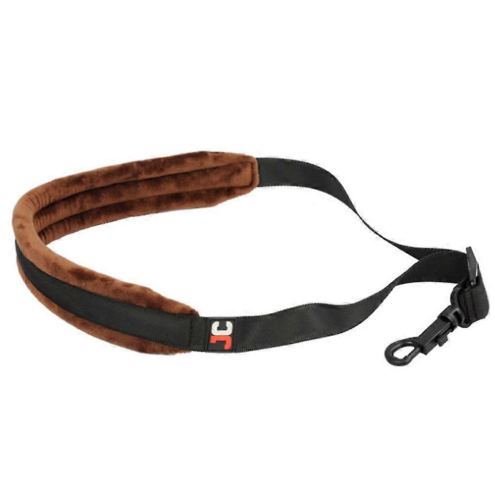 Comfortable Thicken Decompression Tenor Soprano Sax Neck Strap Sax Harness Saxophone Strap,brown