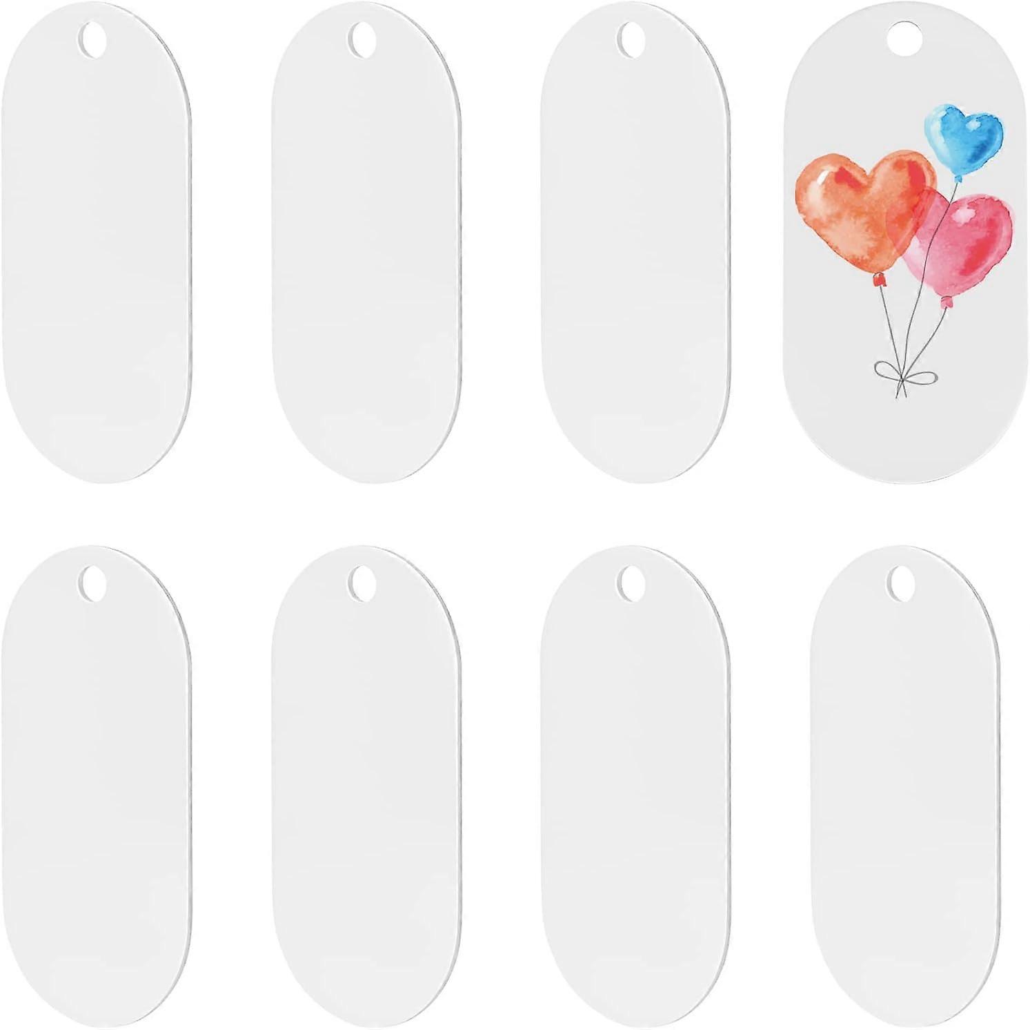 16PCS Sublimation Blank Aluminum Dog Tag White Stamping Pet ID Tags Metal Cat Name Pendants Personalized Double Sided DIY Heat Transfer(1.2 x 2.4 Inch
