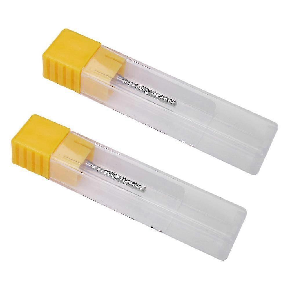 2x 2mm X 15mm Carbide Single Flute Spiral End Mill Cnc Router Bit