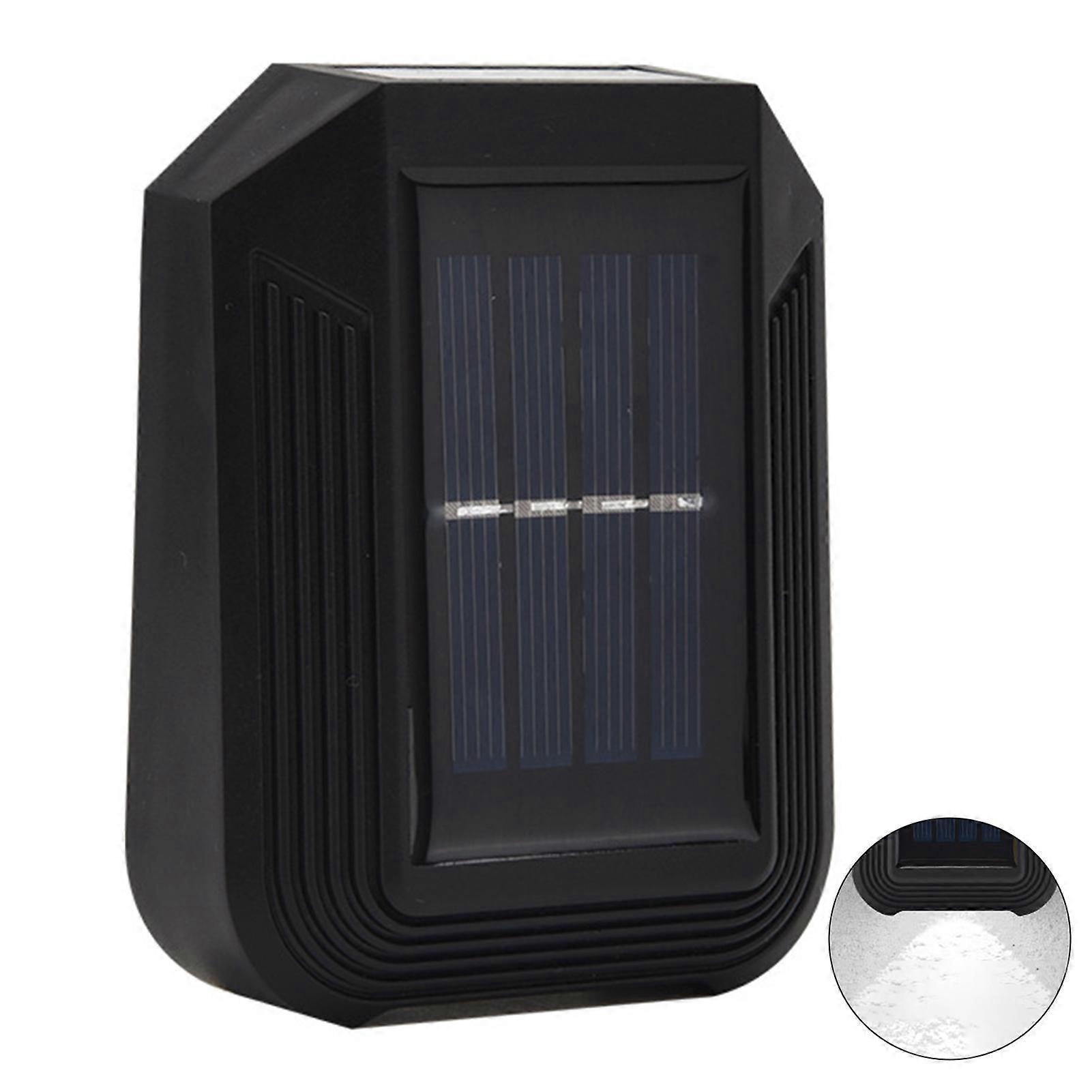 Simple Up Down Glowing Solar Outdoor Lamp Personalized Exterior Wall Light for Home Garden Porch