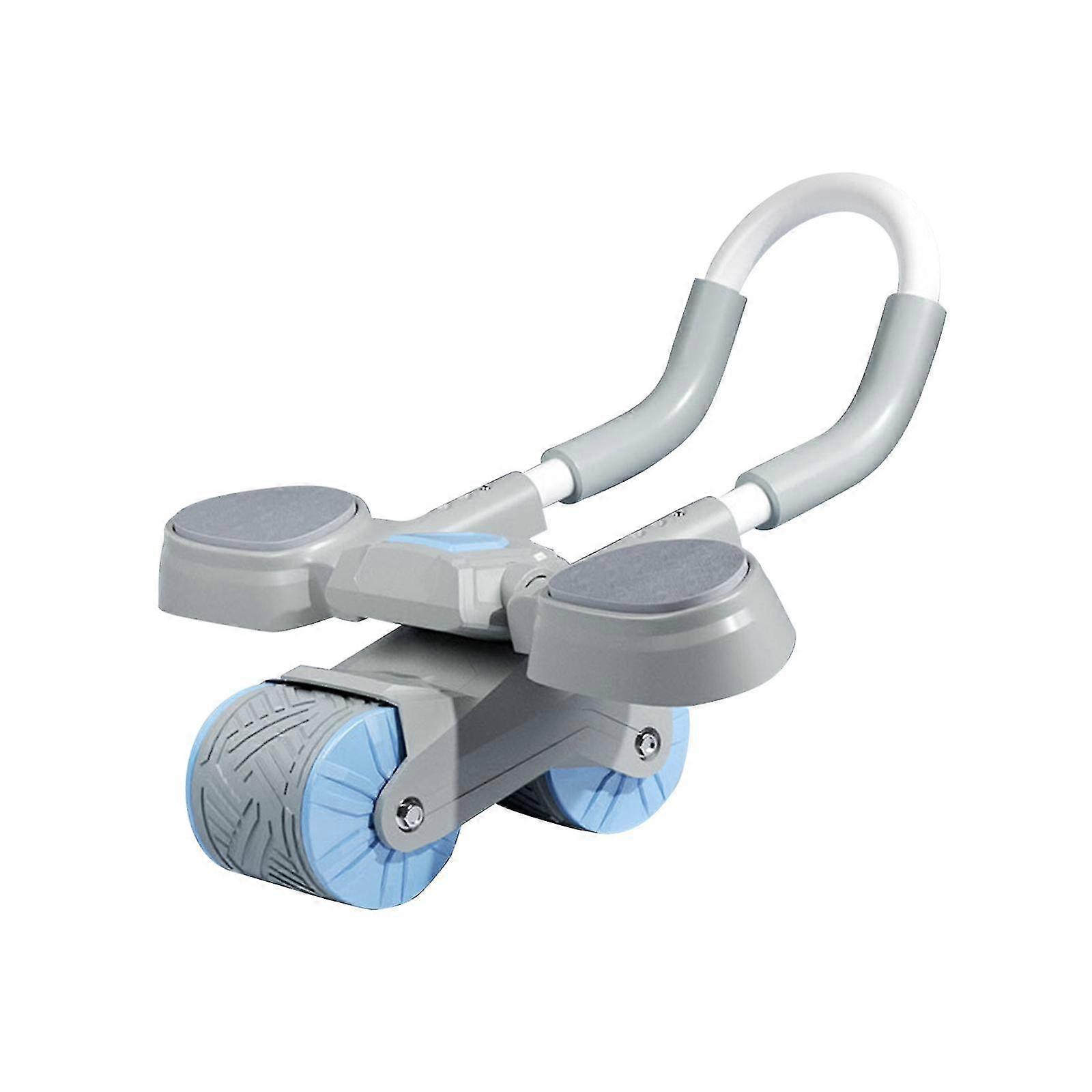 Automatic Rebound Abdominal Wheel,ab Roller Wheel Exerciser Wheel For Unisex Blue Without Timer