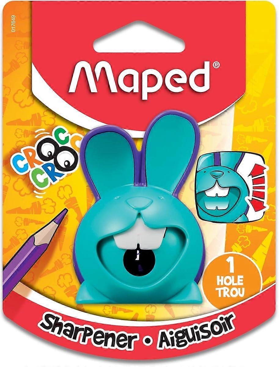 Maped Croc Innovation 1 Hole Pencil Sharpener - Sharpening on-the-go - Efficient, Sharp Finish - Unique Rabbit Design - Assorted Colors