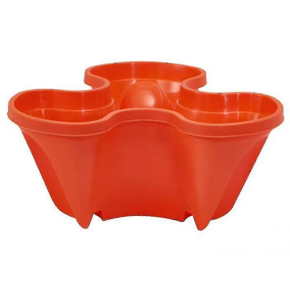 self Watering 3 Tier Stackable Garden Vertical Planter Set(red)