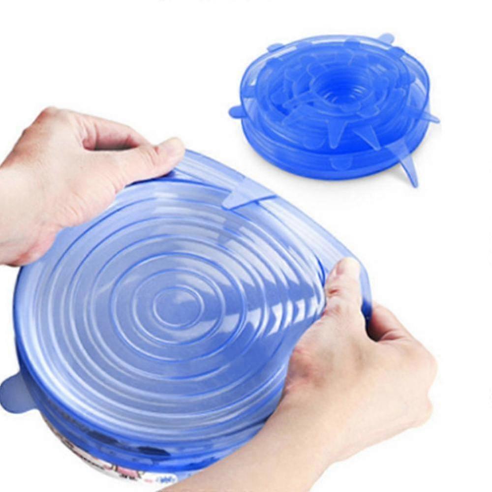 6pcs Universal Silicone Food Wrap Lid-bowl