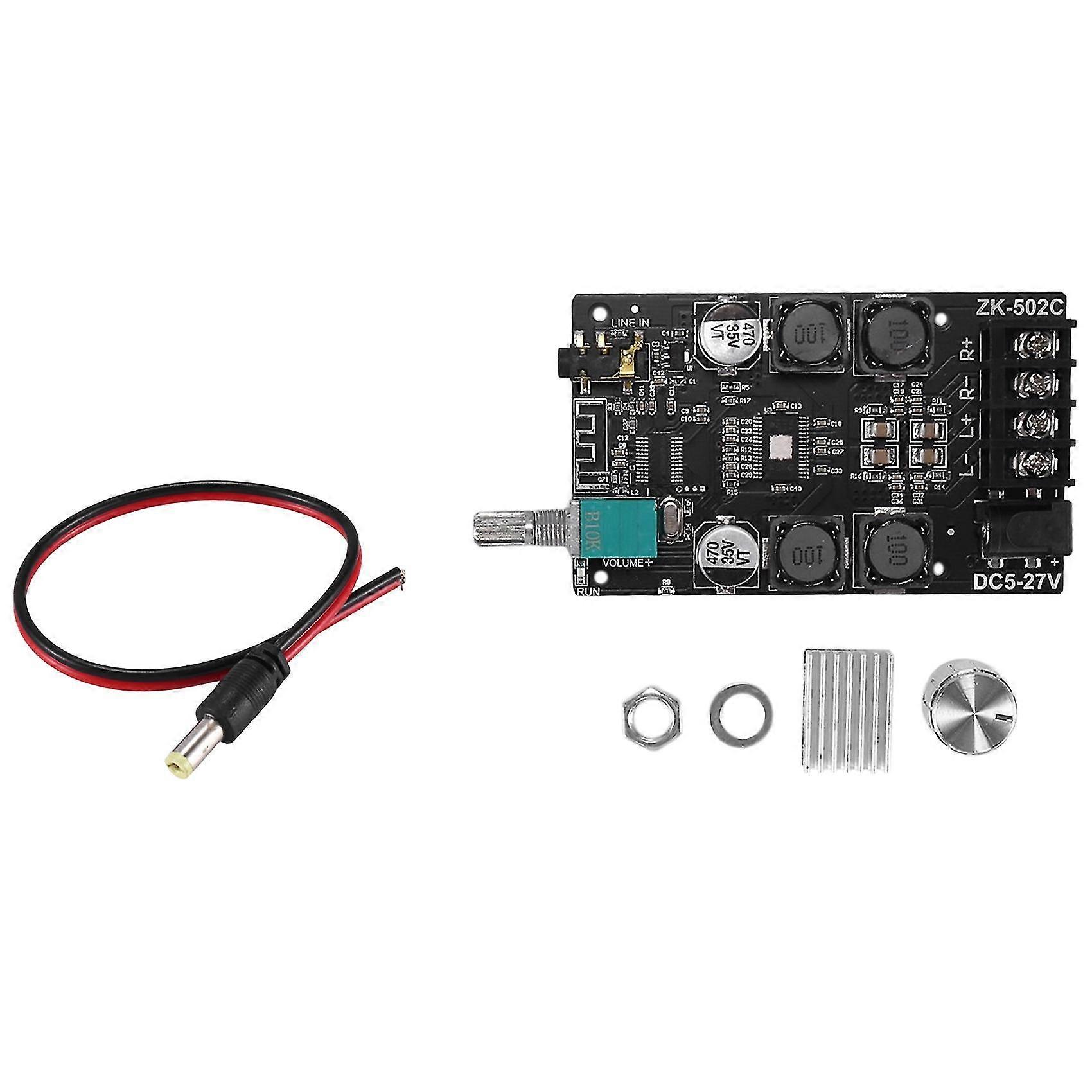 -502c Hifi Stereo Bluetooth 5.0 Tpa3116 Digital Audio Amplifier Board Tpa3116d2 50wx2 Without Shell