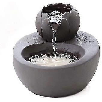 Kat Drikke Fountain, Silent Quiet Cat Vand Dispenser Keramik, Sort