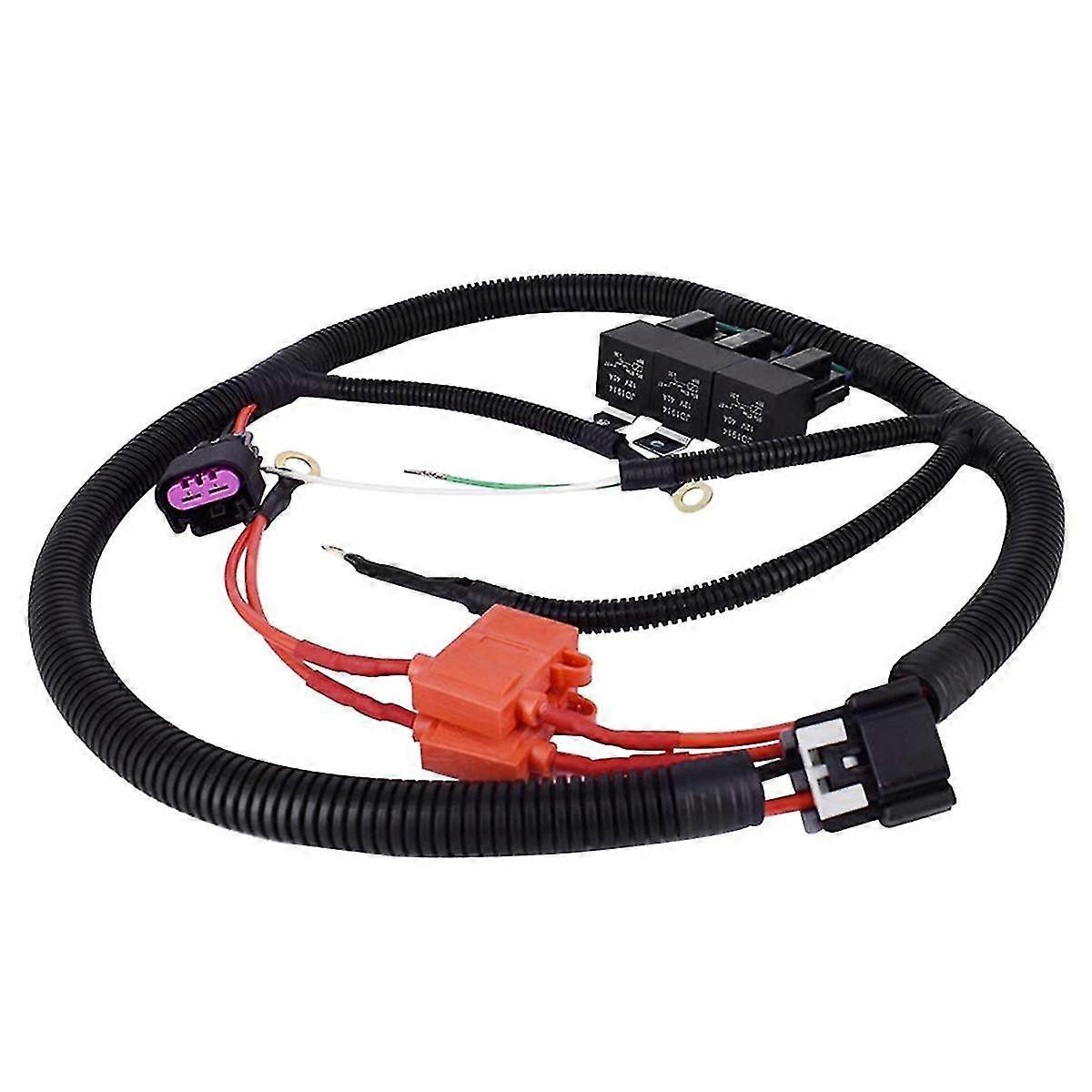 Electric ECU Control Dual Fan Upgrade Wiring Connector Harness for 7L5533A226T