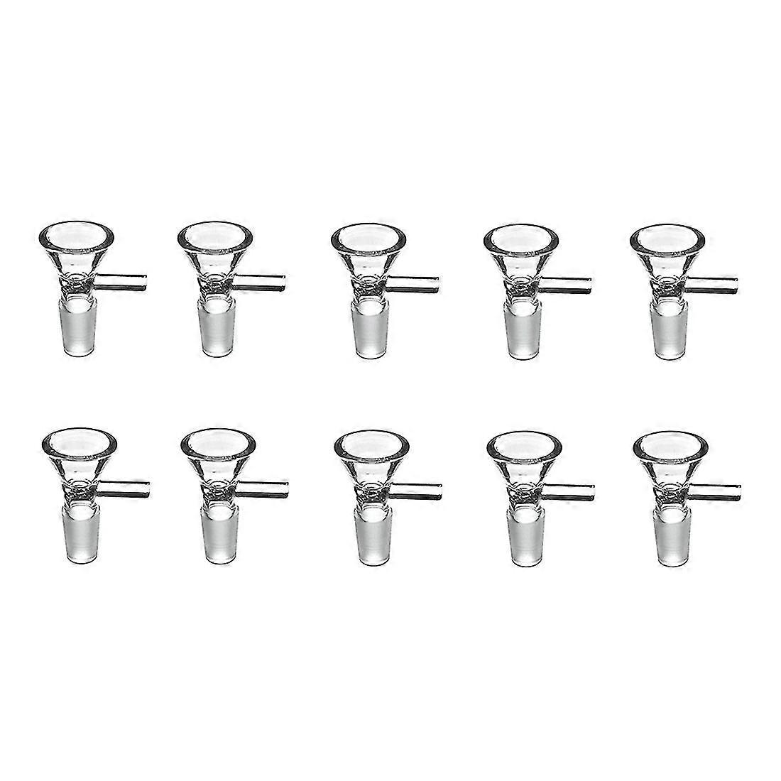 10 Pieces Of Glass Funnel Glass Bowl Adapter Manual Clear Dish Rack Clear Durable Glass Funnel Bowl