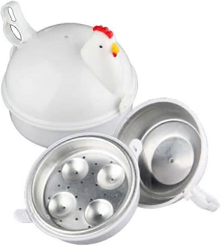 Egg Boiler,Big Boiley Egg Boiler 13.3*15.7*15.7cm, Microwave Boiler Rapid E