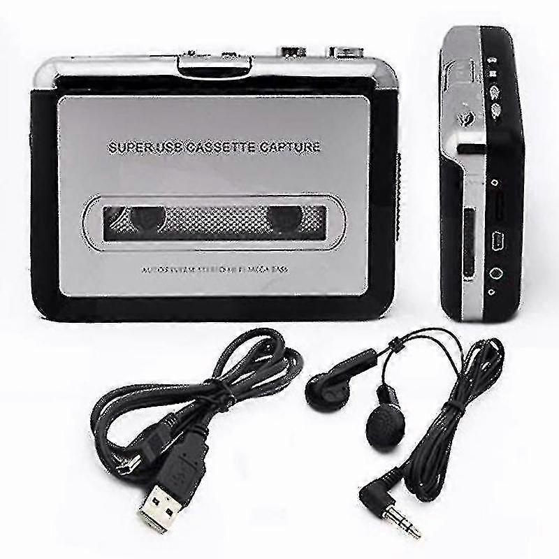 Lecteur de cassette portable et cassette audio Walkman Tape en Mp3 Converter, Convertir Walkman Cassette en Mp3 via USB, Magnétophone en cassette