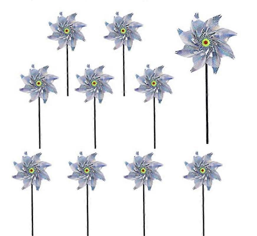 10 Pcs Windmill Reflector Bird Repellent, Bird Repellent Reflective, Reflective Windmill Bird Repellent Anti-birds To Protect Garden, Orchard, Yard, R