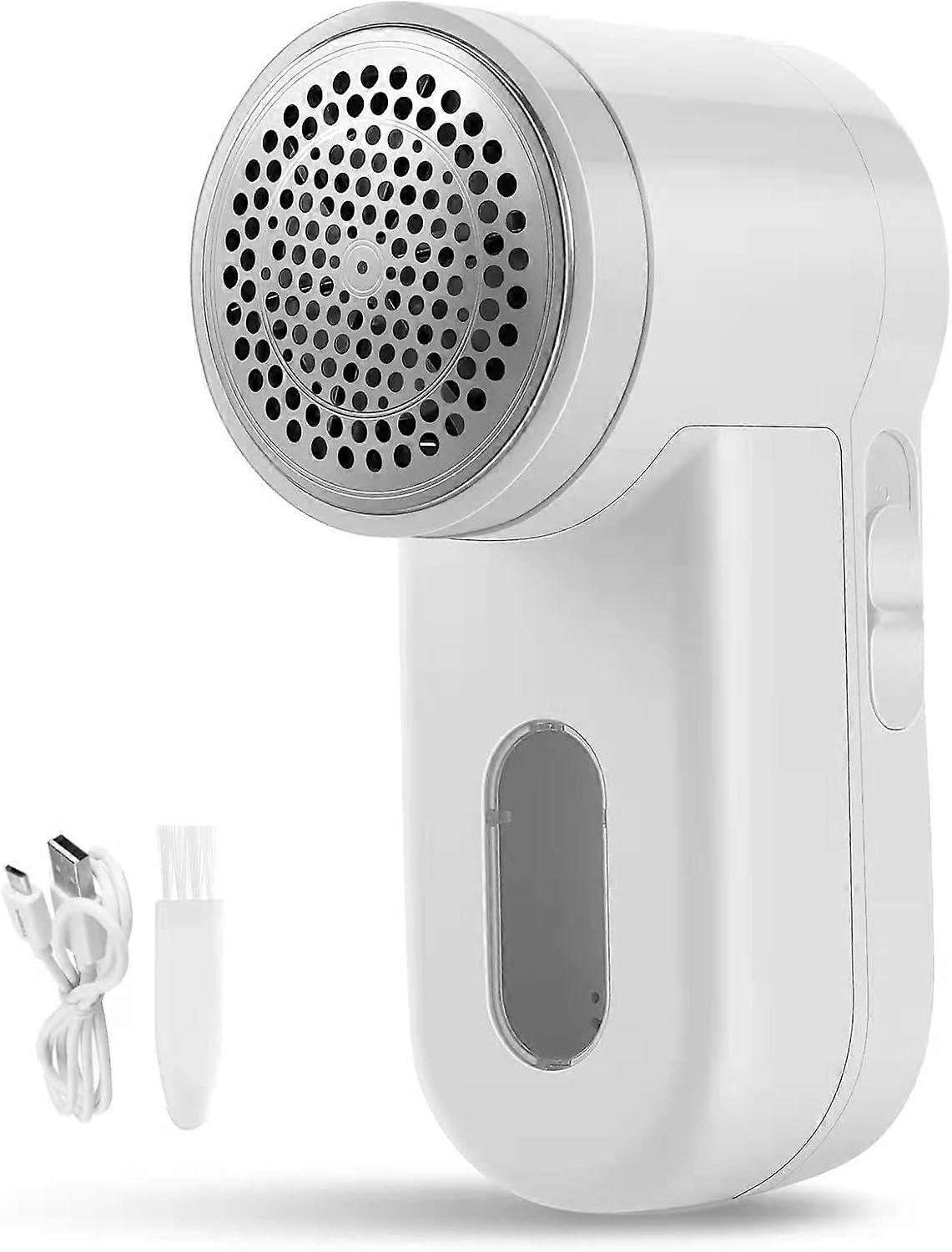 Fabric Shaver, Rechargeable Lint Remover with 6-Blades, Dual Protection, Effectively and Quickly Remove Fuzz for Clothes, Sweater, Curtain, Socks, Co