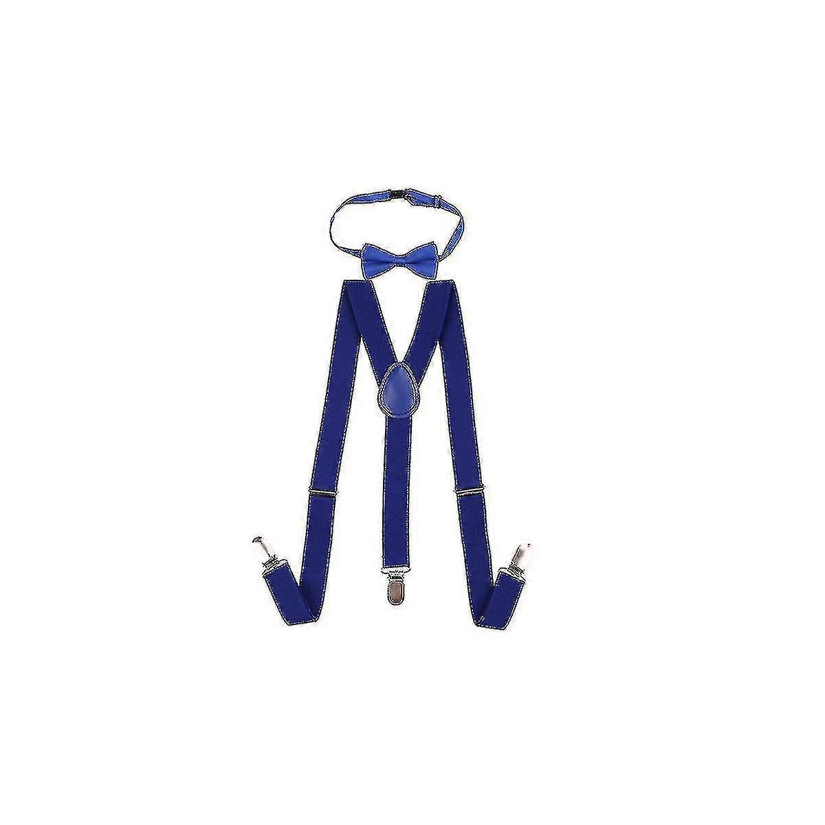 Kids Bow Tie And Adjustable Elastic Suspender Braces Compatible With Boys