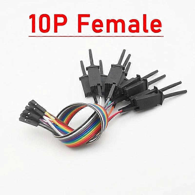 DYKB 10pin Test Clip dupont Cable jumper wire tester 1P for logic Analyzer Raspberry Pi ESR meter Breadboard Circuit Experiment