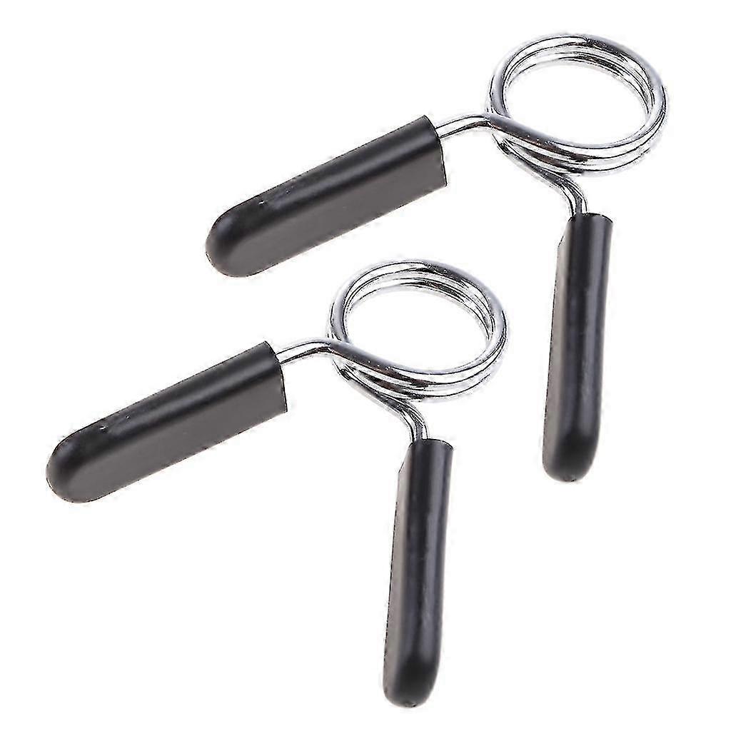 2PCS 25mm الياقات الحديد طوق قفل دمبل كليب المشبك رفع الأثقال بار