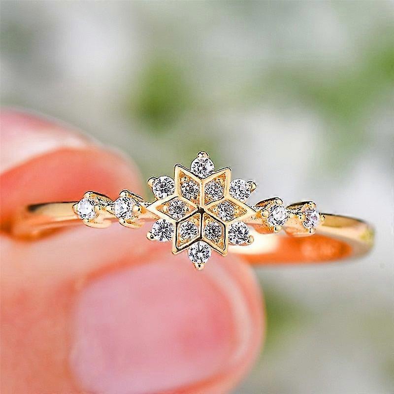 Frauen Blume Schneeflocken Ring