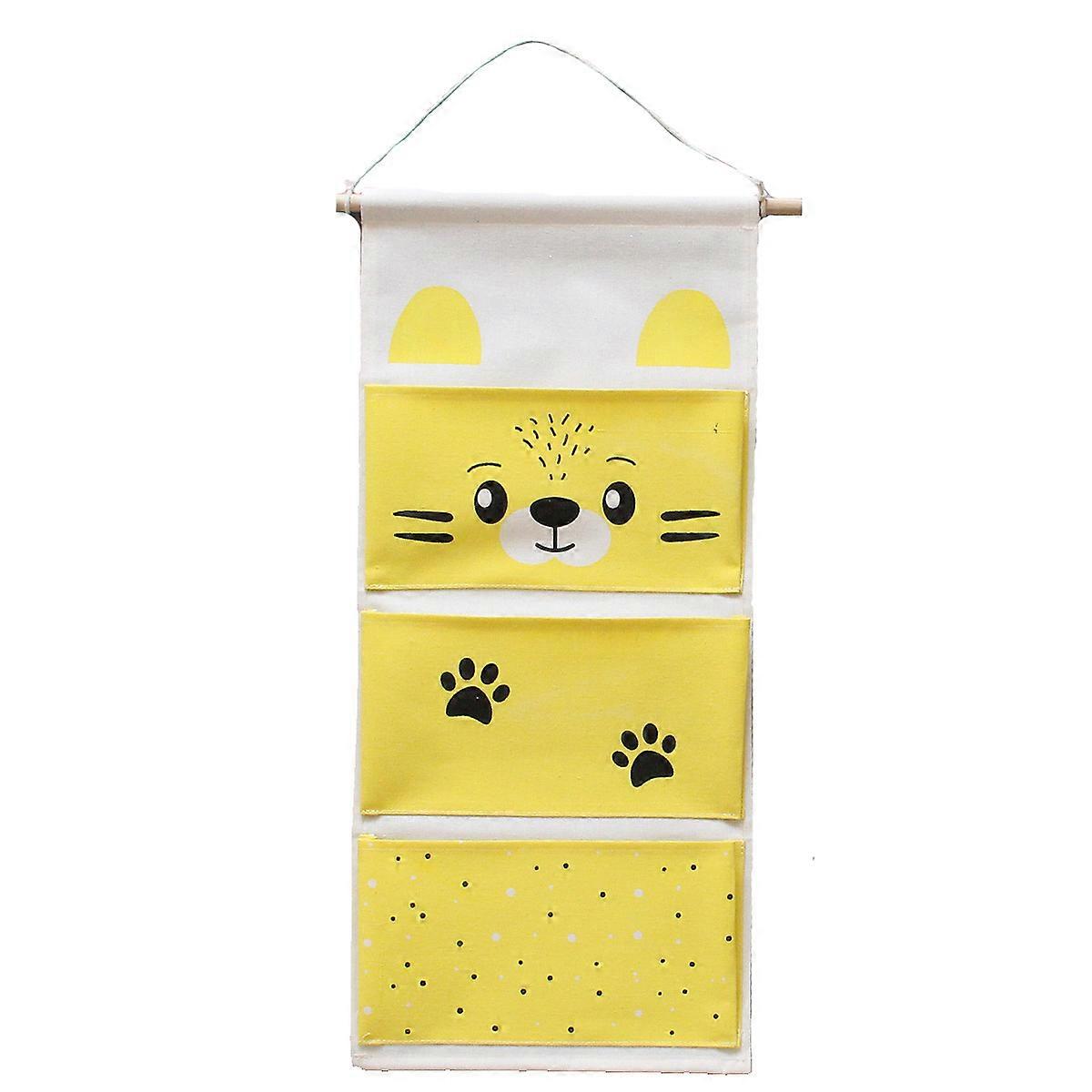 Hanging Storage System Hanging Storage Bag With 3 Pockets For Children's Toys Multi-color Optional
