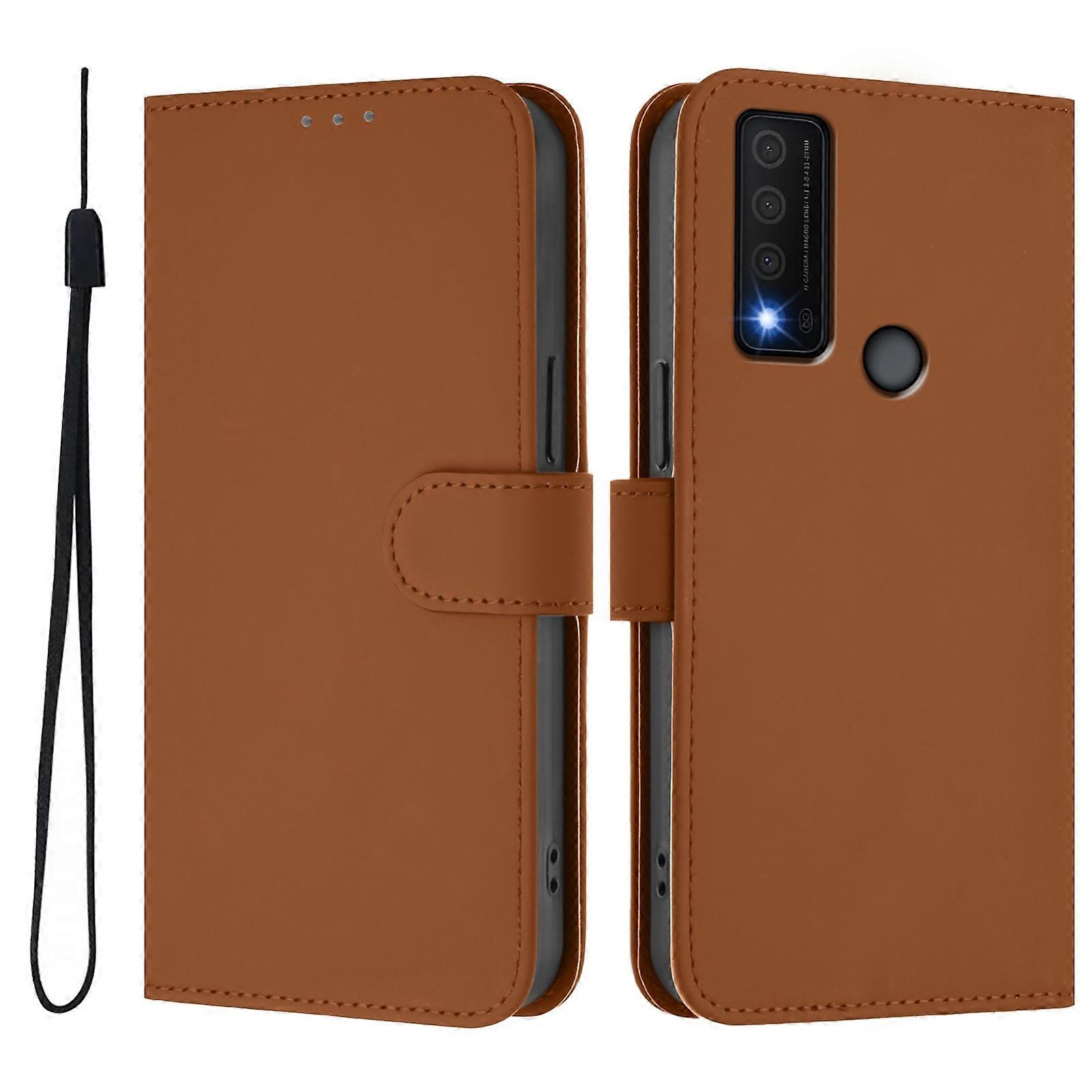 Solid Color PU Case For TCL 30 XE 5G