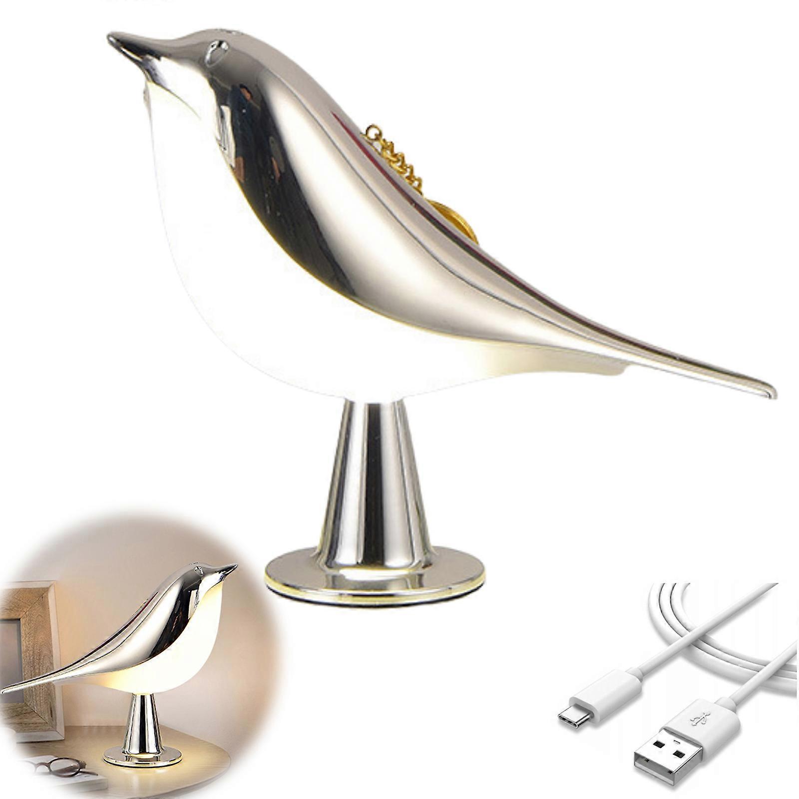 Magpie Aroma Lamp Car Decorative Lamp Bedroom Bedside Bird Night Lamp Colorful Touch Smart Rechargeable Ambient Table Lamp