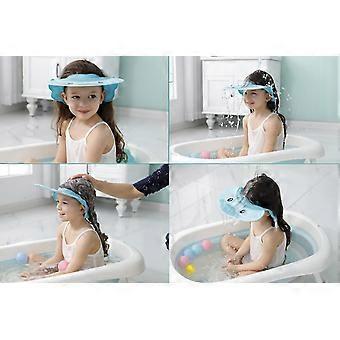 Cuffia Doccia Bambini - Silicone Blu, Protezione Occhi/orecchie, Regolabile
