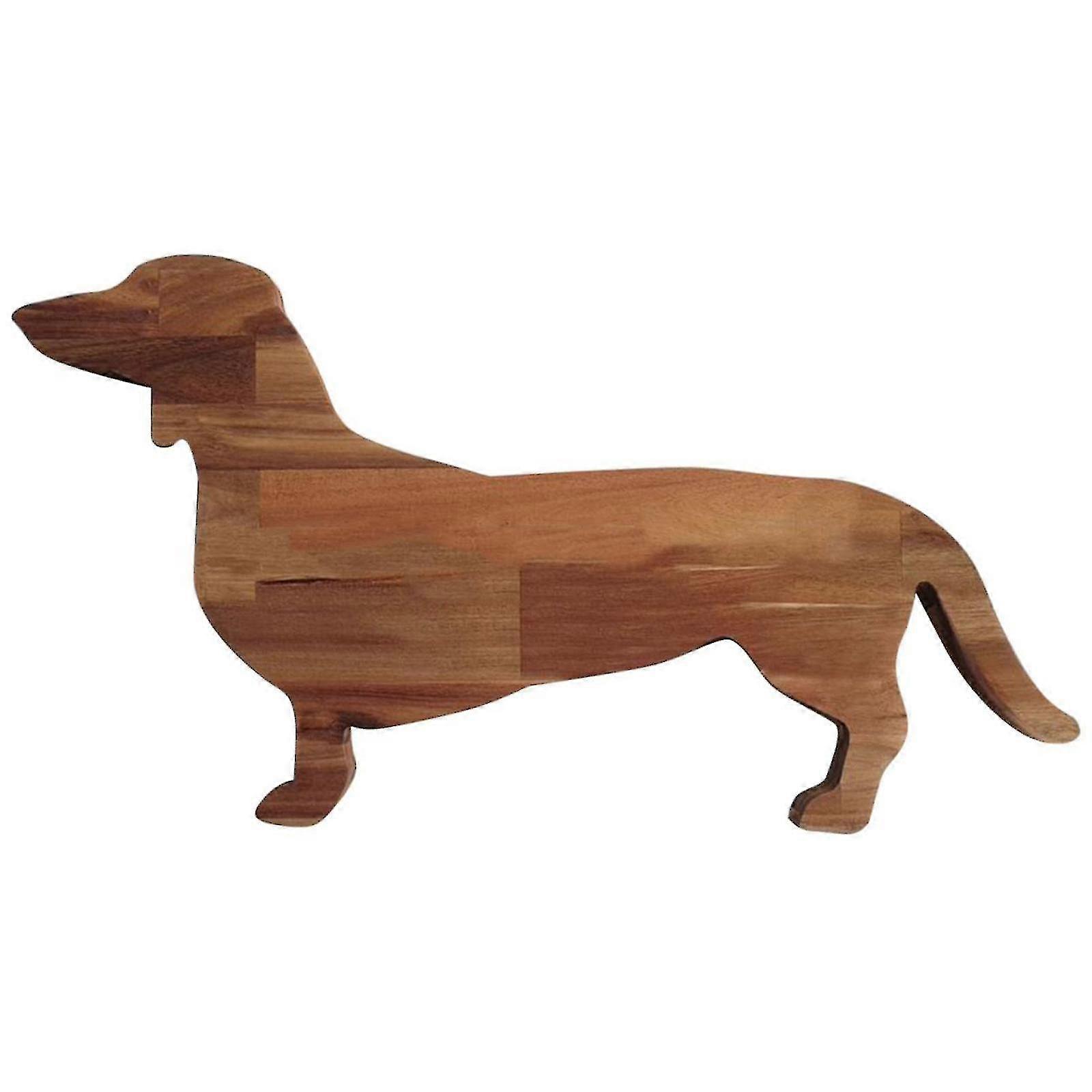 Dachshund Dog πιάτο δείπνου, 15.7 ιντσών μασίφ ξύλο τυρί σανίδα αλλαντικών πιατέλα, μοναδικά μαχαιροπίρουνα κροτίδες κουζίνα μπριζόλα φρούτων δίσκο κρασιού