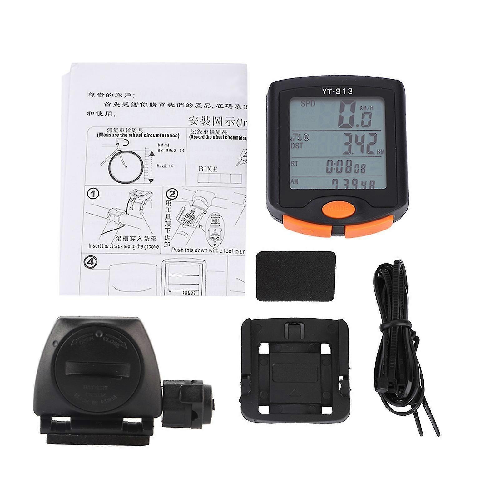 Outdoor Cycling Waterproof Bike Odometer Multifunction Bicycle Computer Riding (wireless)
