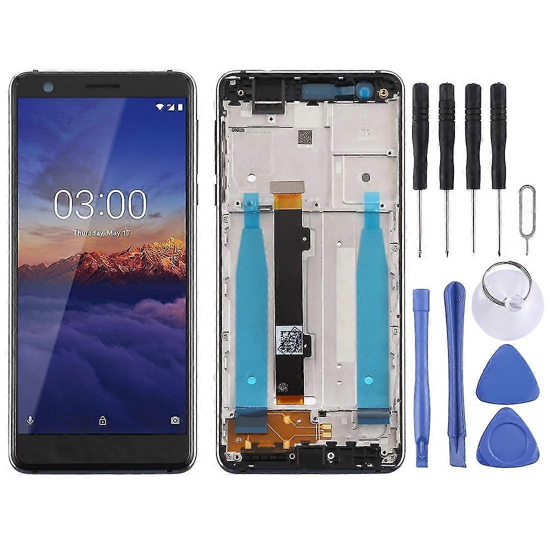TFT LCD Screen for Nokia 3.1 TA-1049 TA-1057 TA-1063 TA-1070 with Digitizer Full Assembly and Frame in Black