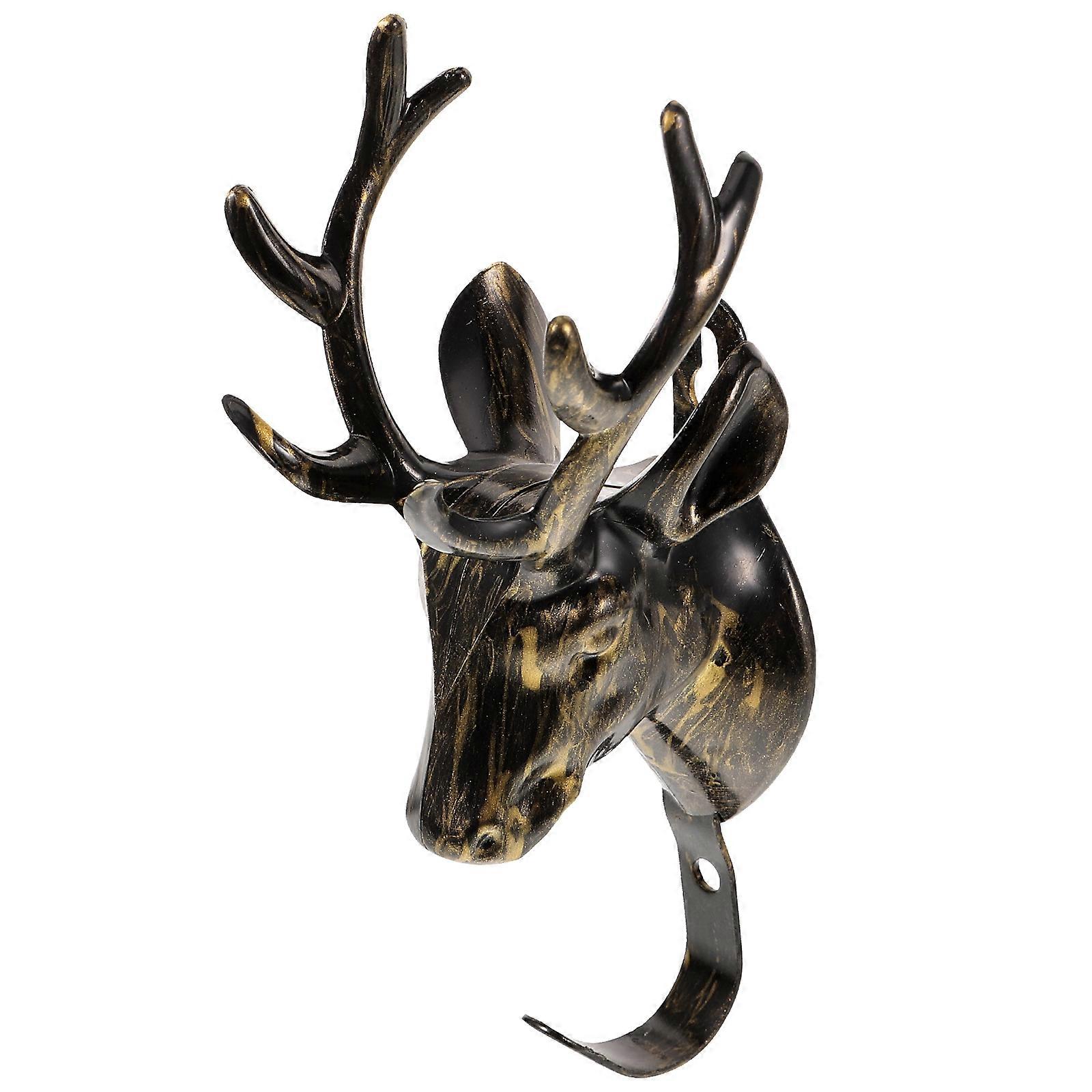 Deer Head Wall Hook Multi-use Wall Hook Decorative Antler Design Clothes Hanging Rack