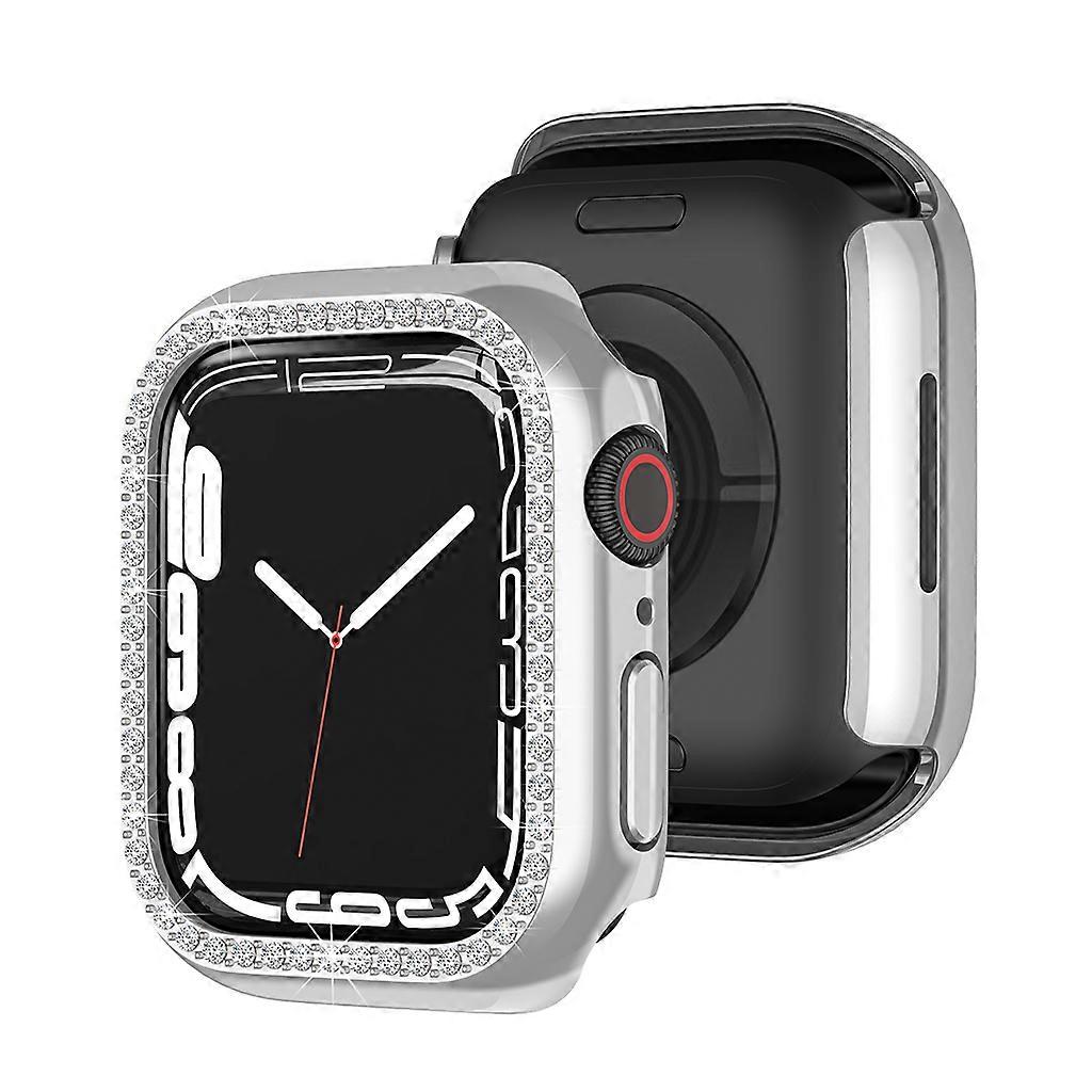 For Apple-Watch Series 7 41/45mm Bling-Crystal Diamond Bumper for Case Housing F